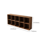 Auburn Wooden Horizontal Rectangular Storage Bookcase Image - 15