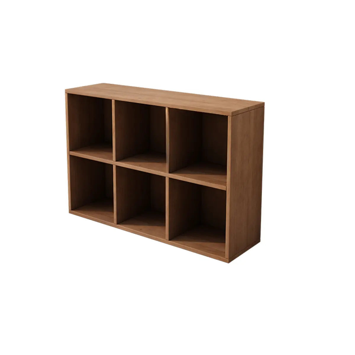 Auburn Wooden Horizontal Rectangular Storage Bookcase Image - 2