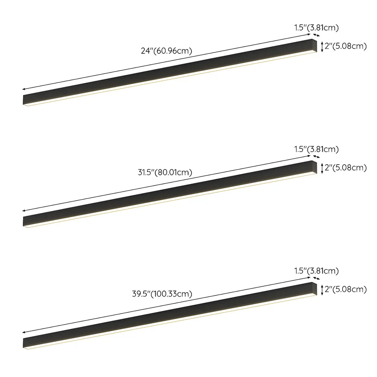 Balcony Black Linear Dimmable Flush Mount Ceiling Light Image - 6