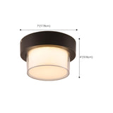 Balcony Black Square LED Flush Mount Ceiling Light Image - 15