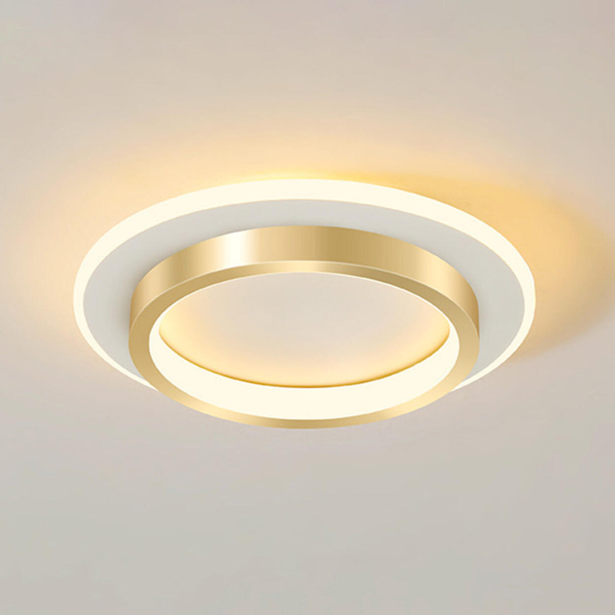 Balcony Black White Round Flush Mount Ceiling Light Image - 14