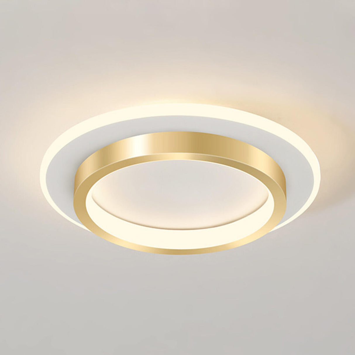 Balcony Black White Round Flush Mount Ceiling Light Image - 16