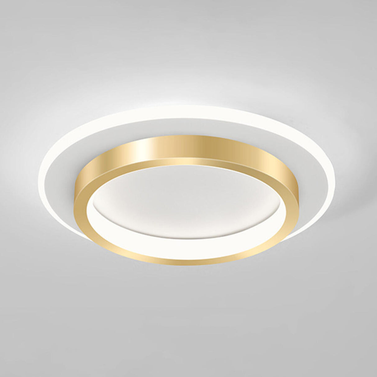 Balcony Black White Round Flush Mount Ceiling Light Image - 18