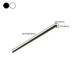 Balcony Minimalist White Linear Flush Mount Light Image - 14