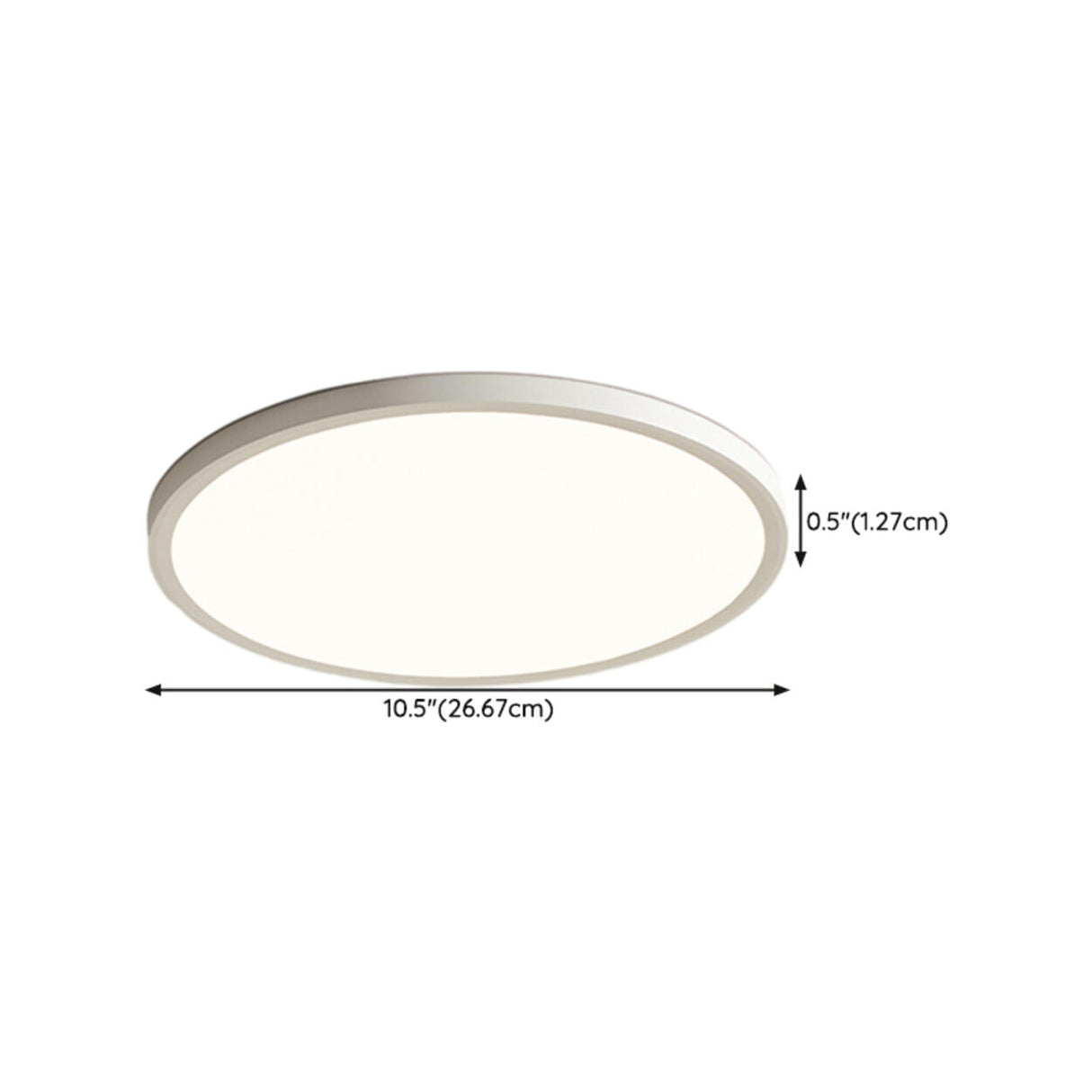 Balcony Simple White Round Dimmable Flush Mount Light 