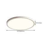 Balcony Simple White Round Dimmable Flush Mount Light Image - 12