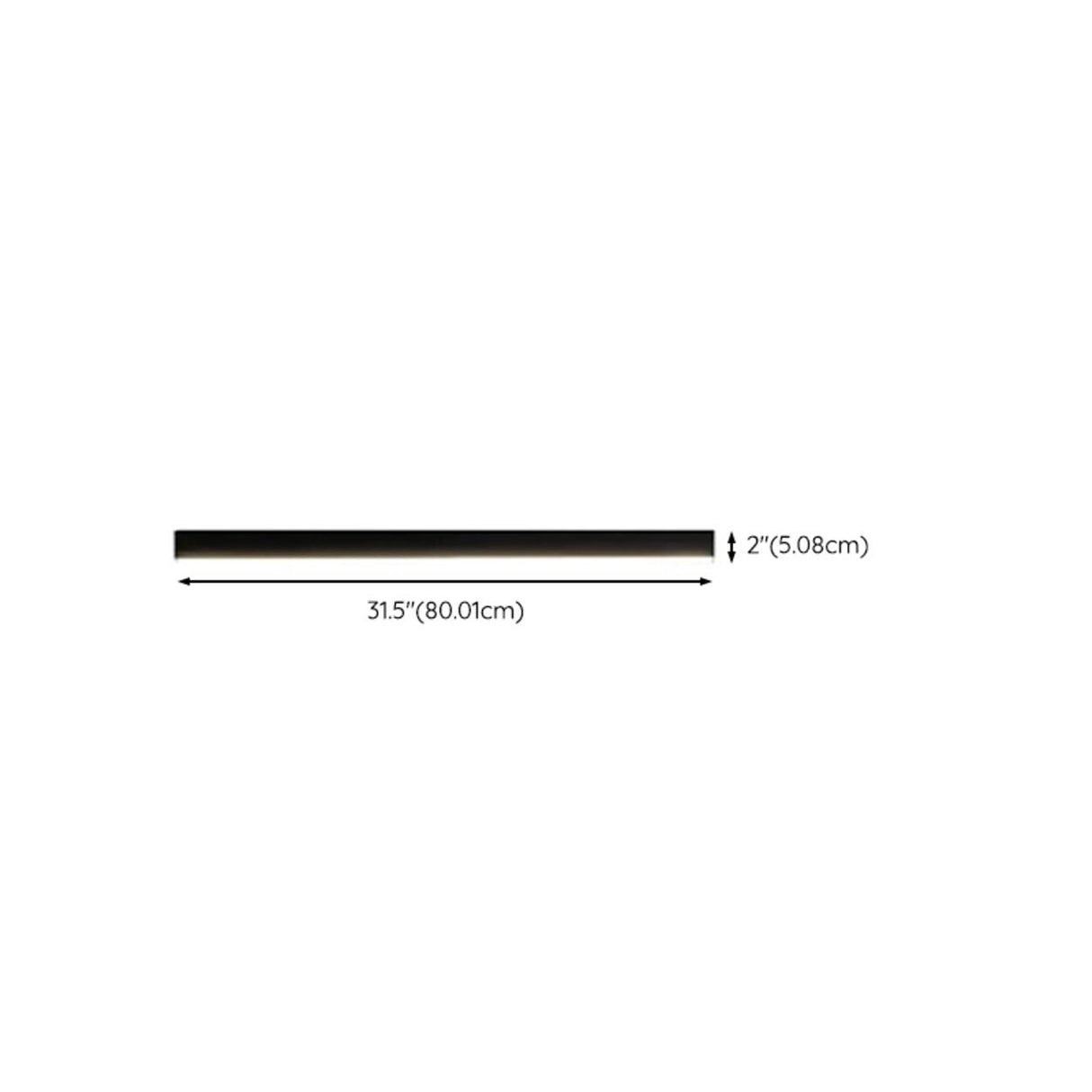 Balcony Simplicity Black Linear LED Flush Mount Light Image - 10