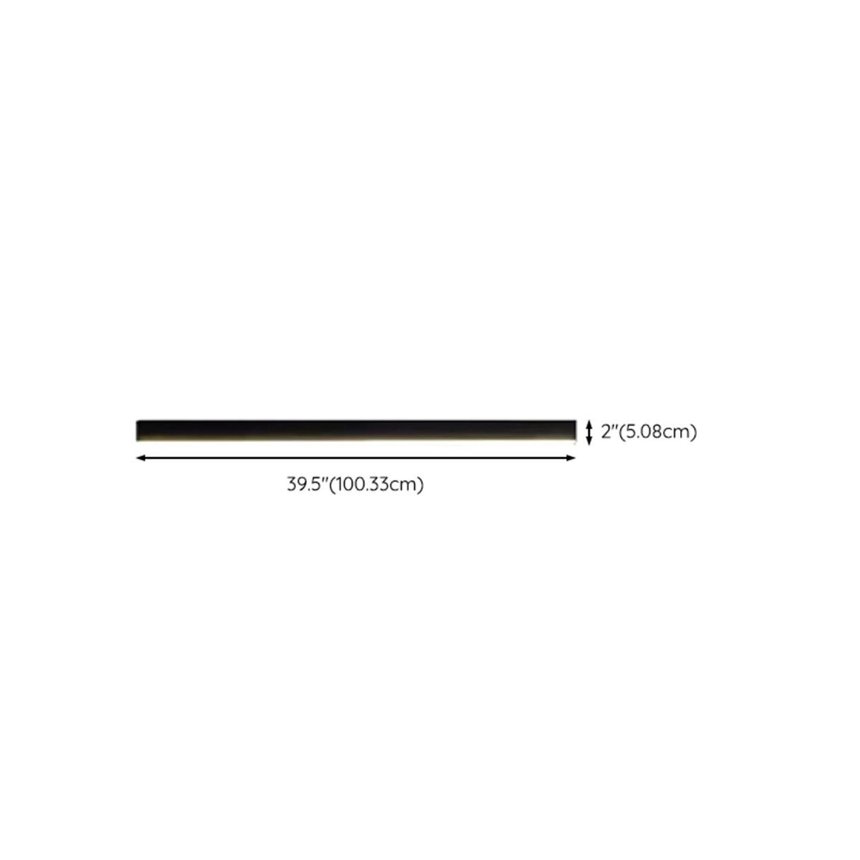 Balcony Simplicity Black Linear LED Flush Mount Light Image - 11