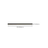 Balcony Simplicity Black Linear LED Flush Mount Light Image - 13