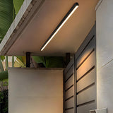 Balcony Simplicity Black Linear LED Flush Mount Light Image - 3