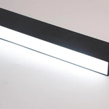 Balcony Simplicity Black Linear LED Flush Mount Light Image - 8