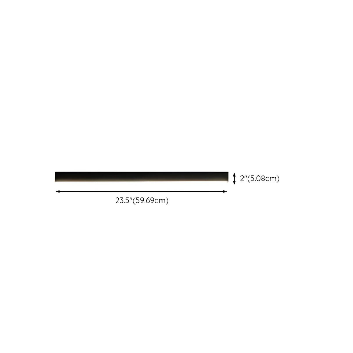 Balcony Simplicity Black Linear LED Flush Mount Light 