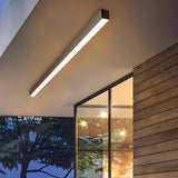 Balcony Strip Rectangle Metal LED Flush Mount Light Image - 1