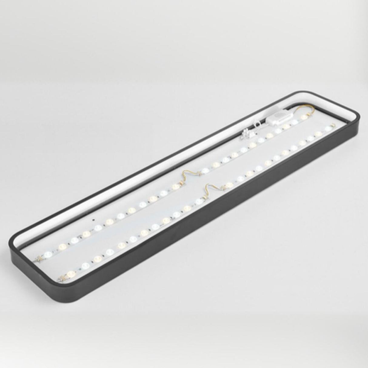 Balcony White Rectangular Strip LED Flush Mount Light Image - 11