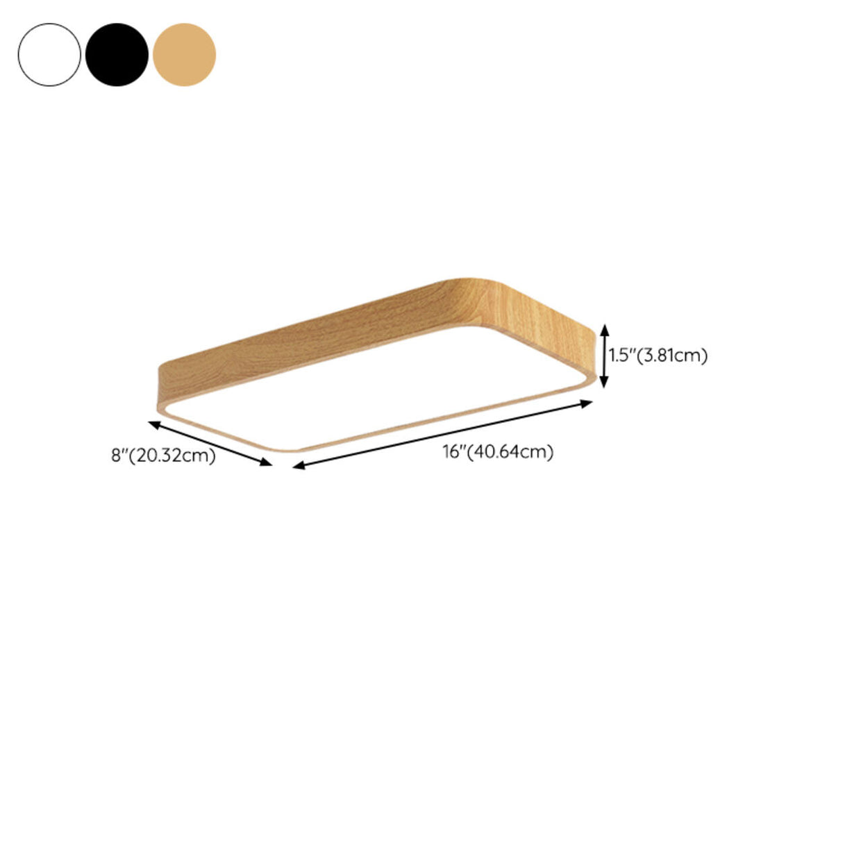 Balcony White Rectangular Strip LED Flush Mount Light 