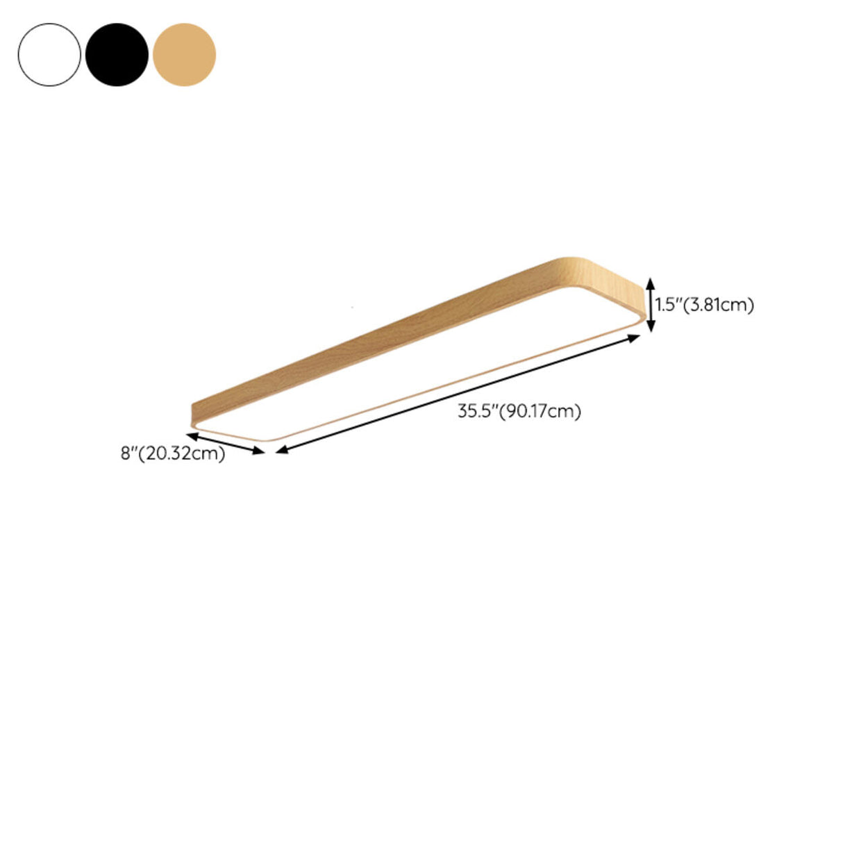 Balcony White Rectangular Strip LED Flush Mount Light Image - 28