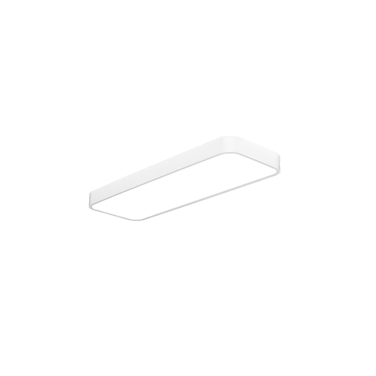 Balcony White Rectangular Strip LED Flush Mount Light Image - 7