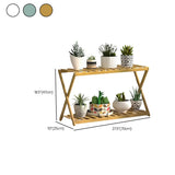 Bamboo 2 Tiers Rectangle Wood Small Crate Plant Stand Image - 18