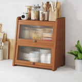 Bamboo Desktop Stand Ladder Natural Display Cabinet Image - 7