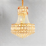 Baroque Empire Gold Crystal Living Room Tiered Chandelier Image - 3