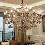  Baroque Luxury Crystal Candelabra Light Chandelier Image - 1