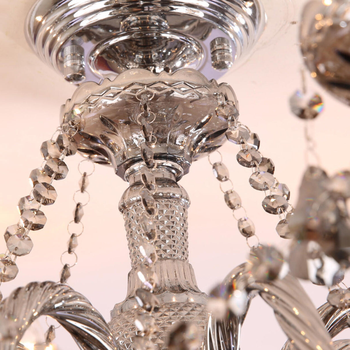  Baroque Luxury Crystal Candelabra Light Chandelier Image - 14