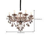  Baroque Luxury Crystal Candelabra Light Chandelier Image - 18