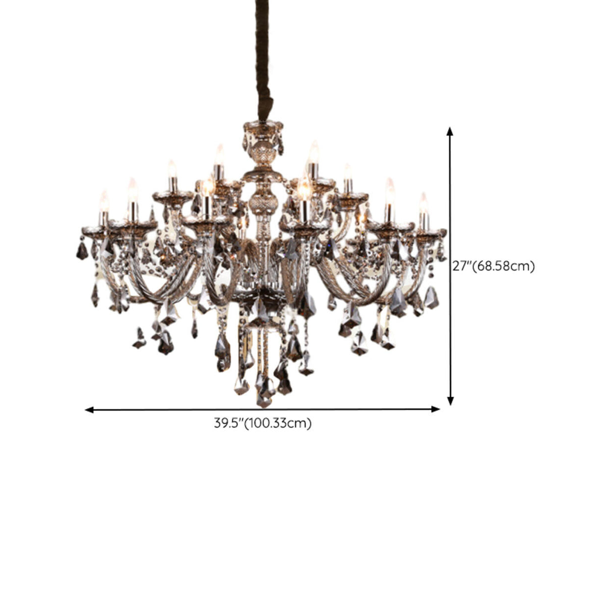  Baroque Luxury Crystal Candelabra Light Chandelier Image - 20