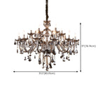  Baroque Luxury Crystal Candelabra Light Chandelier Image - 22