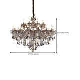  Baroque Luxury Crystal Candelabra Light Chandelier Image - 23