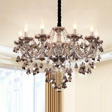  Baroque Luxury Crystal Candelabra Light Chandelier Image - 5