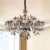  Baroque Luxury Crystal Candelabra Light Chandelier Image - 9