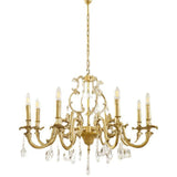 Baroque Vintage Gold Crystal Candelabra Chandelier Image - 10