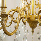 Baroque Vintage Gold Crystal Candelabra Chandelier Image - 12