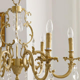 Baroque Vintage Gold Crystal Candelabra Chandelier Image - 13