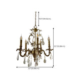 Baroque Vintage Gold Crystal Candelabra Chandelier Image - 18