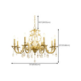 Baroque Vintage Gold Crystal Candelabra Chandelier Image - 20