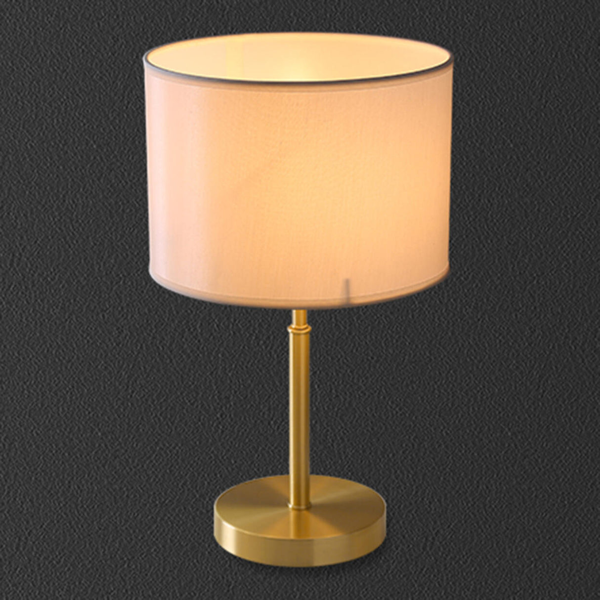 Barrel Shade Metal Base Table Lamp with Rocker Switch Image - 6