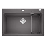 Basket Strainer Center-Back Drain Granite Kitchen Sink Image - 5