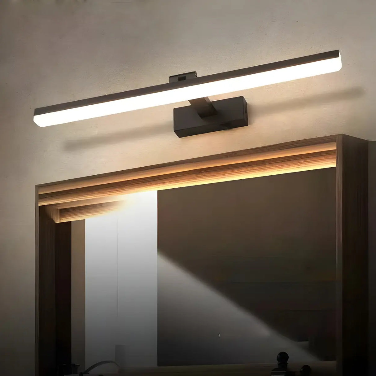 Bathroom Black Modern Linear LED Metal Vanity Light Image - 26