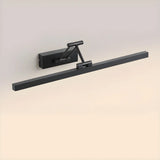 Bathroom Black Modern Linear Metal LED Vanity Light Image - 11