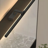 Bathroom Black Modern Linear Metal LED Vanity Light Image - 12