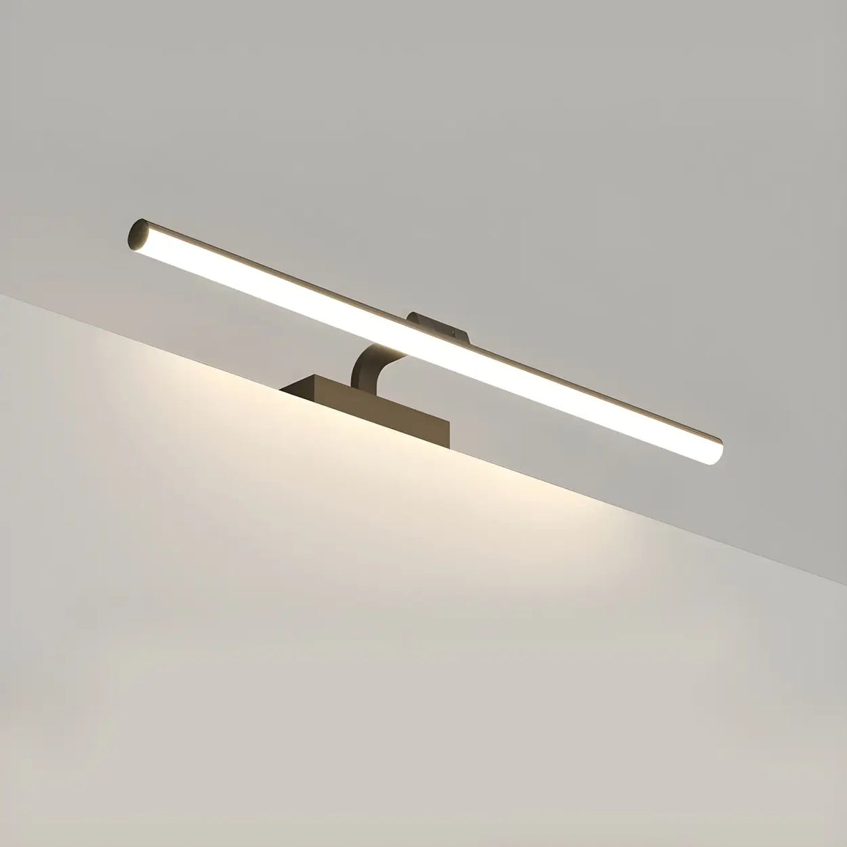 Bathroom Black Modern Linear Metal LED Vanity Light Image - 14