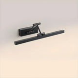 Bathroom Black Modern Linear Metal LED Vanity Light Image - 2