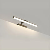 Bathroom Black Modern Linear Metal LED Vanity Light Image - 3