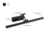 Bathroom Black Modern Linear Metal LED Vanity Light Image - 30