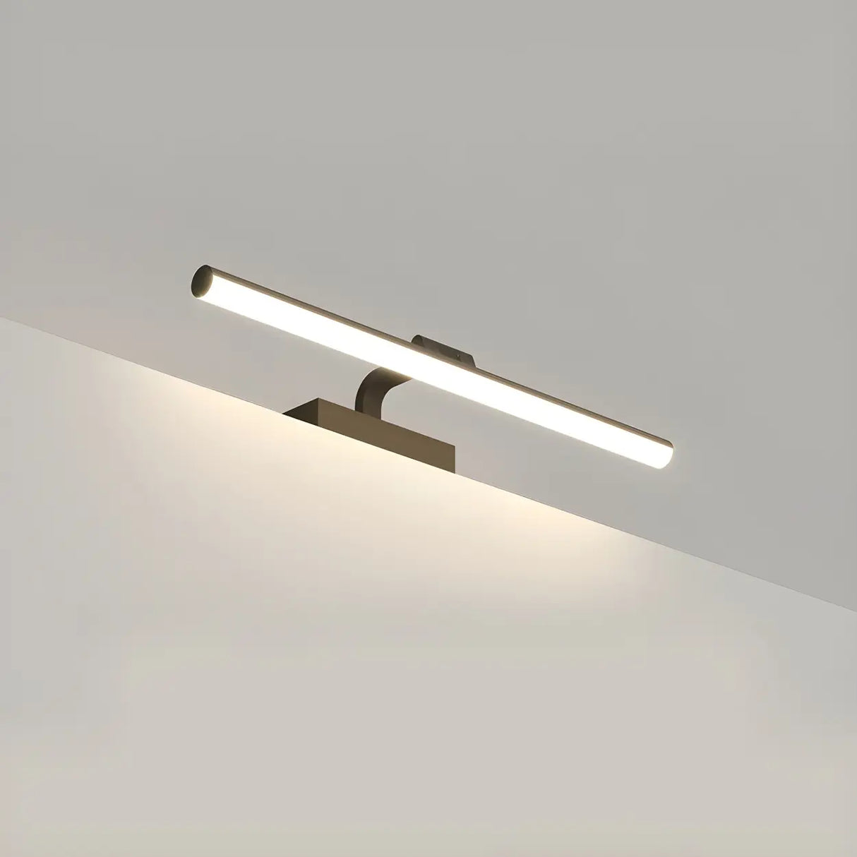 Bathroom Black Modern Linear Metal LED Vanity Light Image - 5