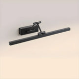 Bathroom Black Modern Linear Metal LED Vanity Light Image - 7