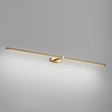 Bathroom Minimalist Gold Linear Metal Vanity Light Image - 12