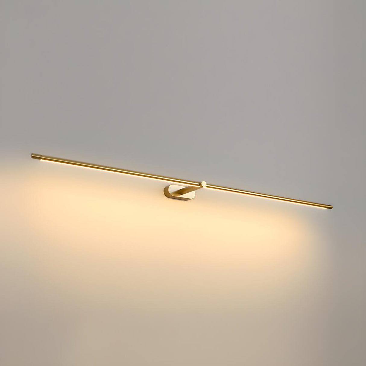 Bathroom Minimalist Gold Linear Metal Vanity Light Image - 13